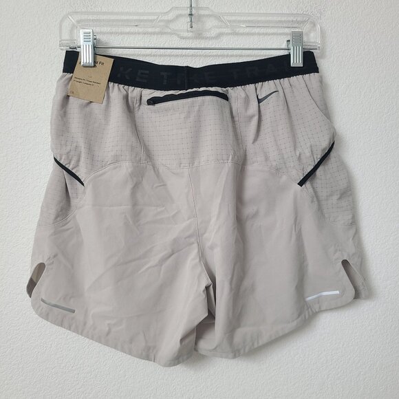 Nike Trail Sunrise 5" Brief-Lined Running Shorts DV9311-012 Size S Light Iron - Picture 2 of 6